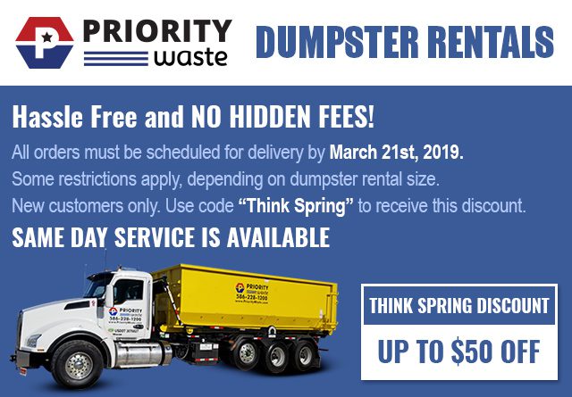 Priority Waste Dumpster Container coupon