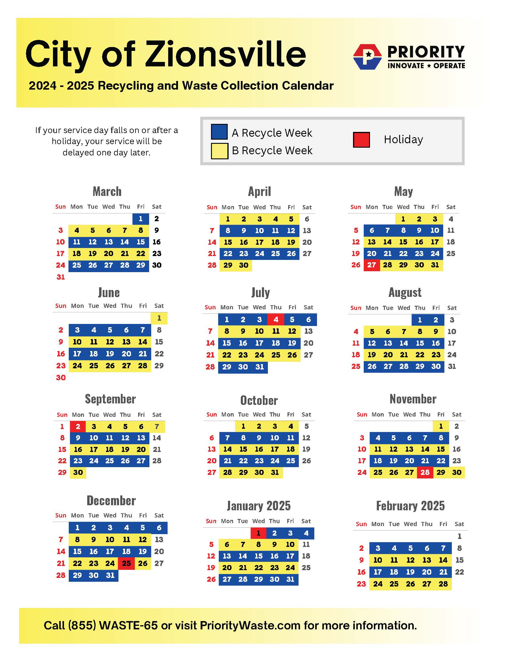 Zionsville, IN Priority Waste