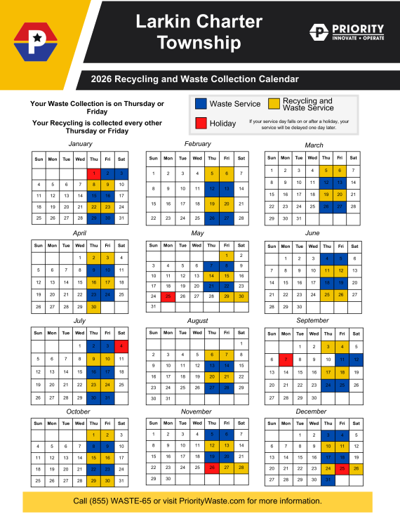 Larkin Calendar Trash Pickup