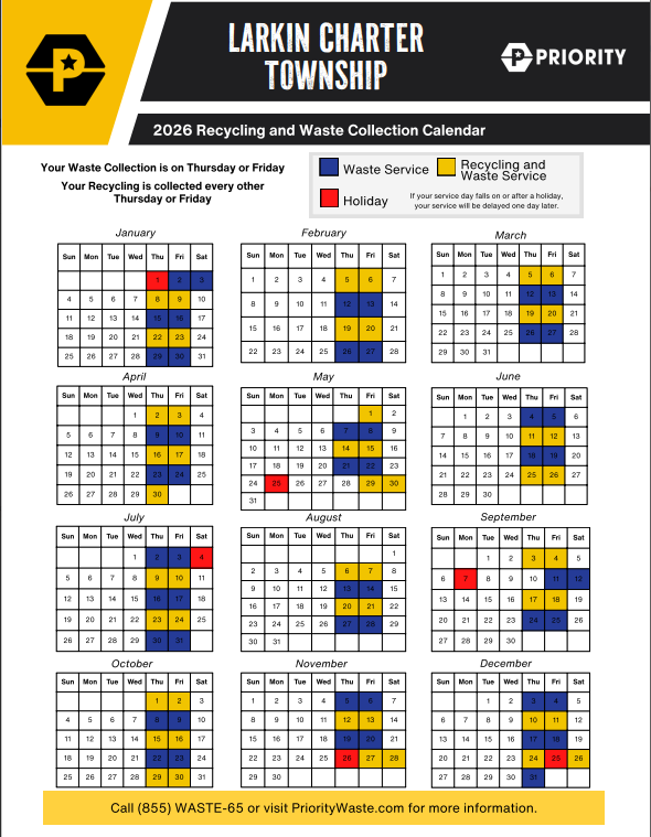Larkin Calendar Trash Pickup